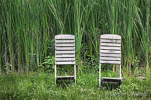Old Chairs Beside Tall Grass_25134.jpg - Photographed near Lindsay, Ontario, Canada.